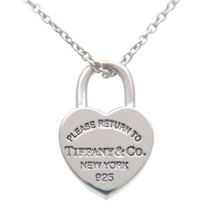 Tiffany Return to Tiffany Heart Lock Necklace Silver